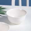 Haoya underglaze color Jingdezhen ceramic bowl set ceramic rice bowl soup bowl noodle bowl simple pure white 4.5 inches
