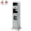 Shunnan outdoor stainless steel ash column hotel shopping mall smoking room smoke extinguishing column European style cigarette butt column trash can ash column vertical garbage ash bucket A-32A stainless steel
