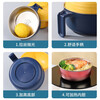 CAIZHI 304 stainless steel instant noodle bowl with lid, student noodle bowl, fast food cup, rice bowl, chopsticks and tableware set 304 instant noodle bowl 5-piece set, blue and yellow 6558