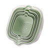 KANGZHIBAN sink plastic drain basket double-layer kitchen drain basket fruit plate vegetable basket thickened rice washing dish small/medium/large 6-piece set green
