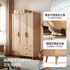 Lin's home log style wardrobe bedroom home simple rental wardrobe double door storage cabinet furniture AC12D 1.58*2.04m four door wardrobe (with drawers)