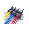Three-in and multiple-out card rail-type branching terminal three-phase four-wire high-current branching box high-power terminal block three-in and nine-out