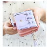 Kangaroo Qixi Women's Wallet Small Short Style Cute Girl Heart Girls Children Ins Student Zipper Coin Purse Pink Short Style