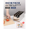 Customized stainless steel knife rack, kitchen storage rack, knife box with lock, cabinet with lid, commercial knife holder, knife box, knife storage rack box, thickened five-compartment knife box with lid, double lock buckle, free 2 locks