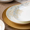 Haoya Jingdezhen tableware ceramic dinner plate dish plate rice plate soup plate deep plate flower fairy 8-inch rice plate 4 pack