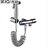Xiqi stainless steel toilet companion hand washer spray gun set no punching bathroom toilet flush gun angle valve 304 spray gun
