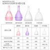 AIWO Beibei Menstrual Cup Silicone Drainable Menstrual Cup, an artifact for aunties to prevent side leakage during menstrual period and can be used for swimming. Three generations of retractable white + sterilizer + gift bag S size
