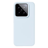 Suitable for Xiaomi 14 mobile phone case liquid silicone non-yellowing new Xiaomi 14Pro all-inclusive protective case simple solid color Xiaomi 13 set anti-fall 14por soft waxy male cream blue *warm feel, yellowing* Xiaomi 14