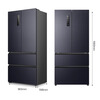 Rongsheng Rongsheng refrigerator BCD-503WD15MPQLA French multi-door double-folding ultra-thin embedded active sterilization refrigerator (three guarantees) Appearance defects - gray