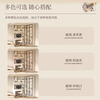 Mengsu customized desk and bookshelf integrated light luxury bedroom corner wardrobe desk and bookcase combination home office computer desk Cream Apricot 120 computer desk + 120 wardrobe