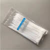 Meikejie black and white self-locking nylon cable tie strips large, medium and small plastic cable ties tensioner disposable cable ties white 2.8 mm wide 20 cm long 50 pieces