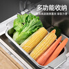 Newair 304 stainless steel drain basket sink drain rack retractable dish rack sink fruit and vegetable washing basket storage rack