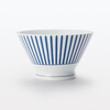 MUJIMUJI Hasamiyaki rice bowl, bowl, tableware, porcelain bowl, bamboo hat bowl, home use, horsetail pattern, diameter 12.5cm