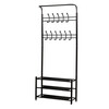 Anya coat rack shoe rack floor-standing metal clothes rack modern simple iron clothes rack home storage rack 80 black