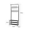 Anya coat rack shoe rack floor-standing metal clothes rack modern simple iron clothes rack home storage rack 80 black