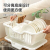 WORTHBUY cupboard, bowl and chopsticks storage box, cupboard, dish drainer, kitchen rack, storage rack, drain basket, plastic storage basket, white - small size
