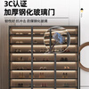 Caixiang storage cabinet multi-functional bookcase with glass door display wine cabinet light luxury custom home living room integrated whole wall to the top 6 layers elegant white length 120*height 120 holds about 38 pairs thickened standard version
