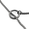 OIMG imported from the United States ALVALLEY metal snake chain dog leash P chain collar competition grade traction rope traction silver 3.8mm * 55cm special for medium-sized dogs
