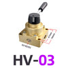 PUEKA pneumatic cylinder air valve switch manual valve HV-02 three-position four-way pneumatic manual rotary valve HV-03