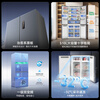 Meiling 511/503/510 Pro dual-system zero-embedded refrigerator ultra-thin household first-class energy efficiency air-cooled frost-free bottom cooling dual-frequency intelligent dual evaporator dual-system air-cooled dual-frequency 510L upgraded Pro model gray