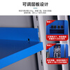 Huizhen heavy tool cabinet storage cabinet factory workshop double door tool storage cabinet with hanging plate HZ480 gray and blue color combination