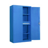 INFORM heavy-duty tool cabinet metal cabinet workshop double-door thickened tool cabinet mobile storage cabinet parts storage cabinet multi-functional tool cabinet with hanging plate, one drawer and two plates