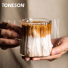 TONESON American coffee cup latte cup household glass cup high-value retro water cup coffee cup bark coffee cup 300ml