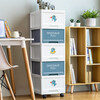 Xitianlong installation-free plastic storage cabinet bathroom drawer storage cabinet children's wardrobe bedside table storage box 5-layer printing