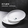 Jingdezhen official childlike ceramic children's tableware set, bowls and dishes, complete set of bowls and dishes, high-end gift box, gift box, childlike tableware-Tanchun large plate-3 plates