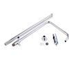 Simple Nika all-copper shower rod lift pipe stainless steel shower pipe bracket bathroom adjustable fixed frame shower with 1.5 steel rod + square top spray 3-piece set