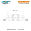 XINQY Xinqiyuan 2.4mm high frequency millimeter wave adapter DC-50GHz RF coaxial stainless steel adapter male/female mutual conversion 2.4 female-2.4 female 2.4-KKGD