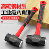 Delixi Electric Hammer Octagonal Hammer Tool Rubber Handle Hammer Soft Handle High Carbon Steel Solid One-piece Large Wall-Smashing Hammer 6 lbs. TPR Handle Octagonal Hammer (High Flexibility)
