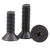 Yuruo M2M2.5M3M4M5M6M8 high-strength 10.9 countersunk head hexagonal bolts flat cup head cone head black screws M2*10 (50 pcs)