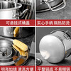 Chunshao commercial stainless steel barrel with lid, soup barrel, thickened large soup pot, rice barrel, cooking pot, water storage barrel, round barrel, brine barrel, oil barrel, diameter 30, height 30, thickened version, induction cooker available