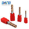 DAFEI55 degree tungsten steel milling cutter 4-edge coated flat bottom end mill gong cutter extended CNC CNC tool carbide 6.0*6*15*50
