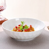 Sky Top ceramic large salad bowl serving bowl pure white relief bone china home hotel tableware 8-inch crystal series shallow bowl