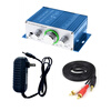Jiate Mini Small Power Amplifier Audio Power Amplifier Computer Desktop Bedside Audio Amplifier Combination Blue + 12V3A Power Supply + Audio Cable