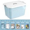 Silver core (yinxin) extra large storage box household thickened plastic storage box quilt clothes toy storage box car trunk sky blue supermarket quality reinforced and thickened 360#L 8 pulleys length 80 width 59 height 48cm