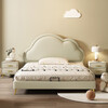 True Color Bear Children's Bed Children's Bed Boy Single Bed Modern Simple Solid Wood Upholstered Bed Cloud Bed Girl Princess Bed Upholstered Bed 1.5m*1.9m