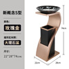 Hotel trash can lobby vertical commercial stainless steel with ashtray shopping mall hotel KTV lobby corridor dedicated S-shaped rose gold marble basin thickened 1L