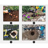 Longying ground drill supporting rechargeable electric hand drill auger drill bit garden vegetable planting flower soil drilling machine ground drilling drill bit diameter 3 cm x length 55 cm double-leaf drill bit