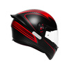 AGV K1S helmet K1 motorcycle motorcycle full-face helmet all-season universal full-coverage running helmet for men and women wide-angle ventilated breathable 3C K1S-WARMUP MATT BLACK RED XL (suitable for 59-61 head circumference)
