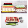 Baidilai disposable dumpling box, take-out meal box, commercial frozen dumpling plastic box, fast food packaging box, 20 grids with lid, orange and white, 18 grids, orange and white with lid, 10 sets