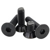 Yuruo M2M2.5M3M4M5M6M8 high-strength 10.9 countersunk head hexagonal bolts flat cup head cone head black screws M2*10 (50 pcs)