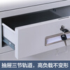 Corini filing cabinet, iron cabinet, office cabinet, information cabinet, voucher cabinet, glass storage cabinet, bookcase with lock, glass double storage cabinet, gray white 1850*850*390mm, can be customized