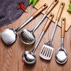 JIMANG spatula household colander cooking spatula kitchen spoon kitchen utensils spoon stainless steel frying spatula colander rice spoon four-piece set spatula + soup spoon + colander + rice spoon