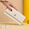 Goldlion Women's Wallet Long 2025 Summer New Genuine Leather Multifunctional Large Capacity Wallet Fashion Popular Clutch Women White