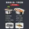Spicy fish steamer 304 stainless steel large oval steamer non-stick seafood soup pot induction cooker gas stove universal steam rack + plate + clips red 1 layer 39cm