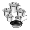 Zwilling Germany imported soup pot stainless steel stew pot cooking pot wok pan Flow series stainless steel pot 6-piece set