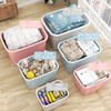 Silver core (yinxin) extra large storage box household thickened plastic storage box quilt clothes toy storage box car trunk sky blue supermarket quality reinforced and thickened 360#L 8 pulleys length 80 width 59 height 48cm